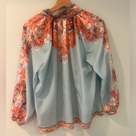 Hausen women’s paisley vneck Blouse from Hemline size small - Picture 3 of 3